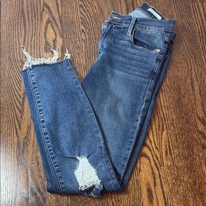 Frame Le High Denim Jeans Distressed